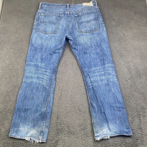 Polo Ralph Lauren Jeans Men 36x30 Faded Blue Vintage 67 Straight Cotton Wide Y2K - Picture 11 of 14